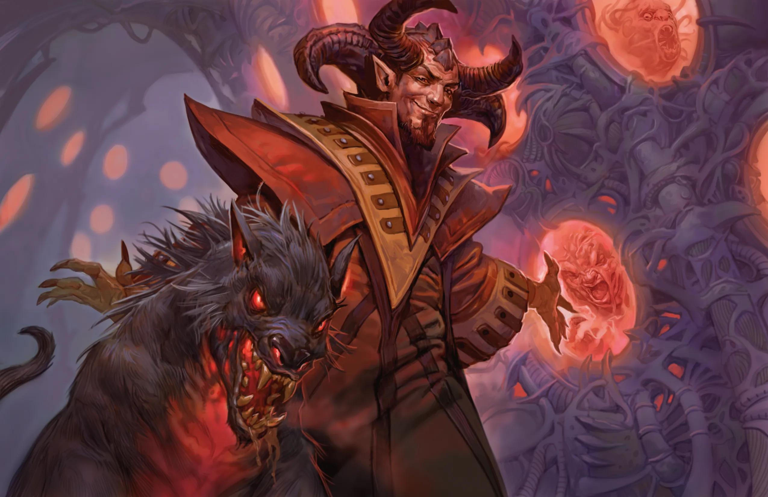 Asmodeus, the Lord of the Nine, maintains a veneer of pleasantry while inflicting agony on imprisoned souls.