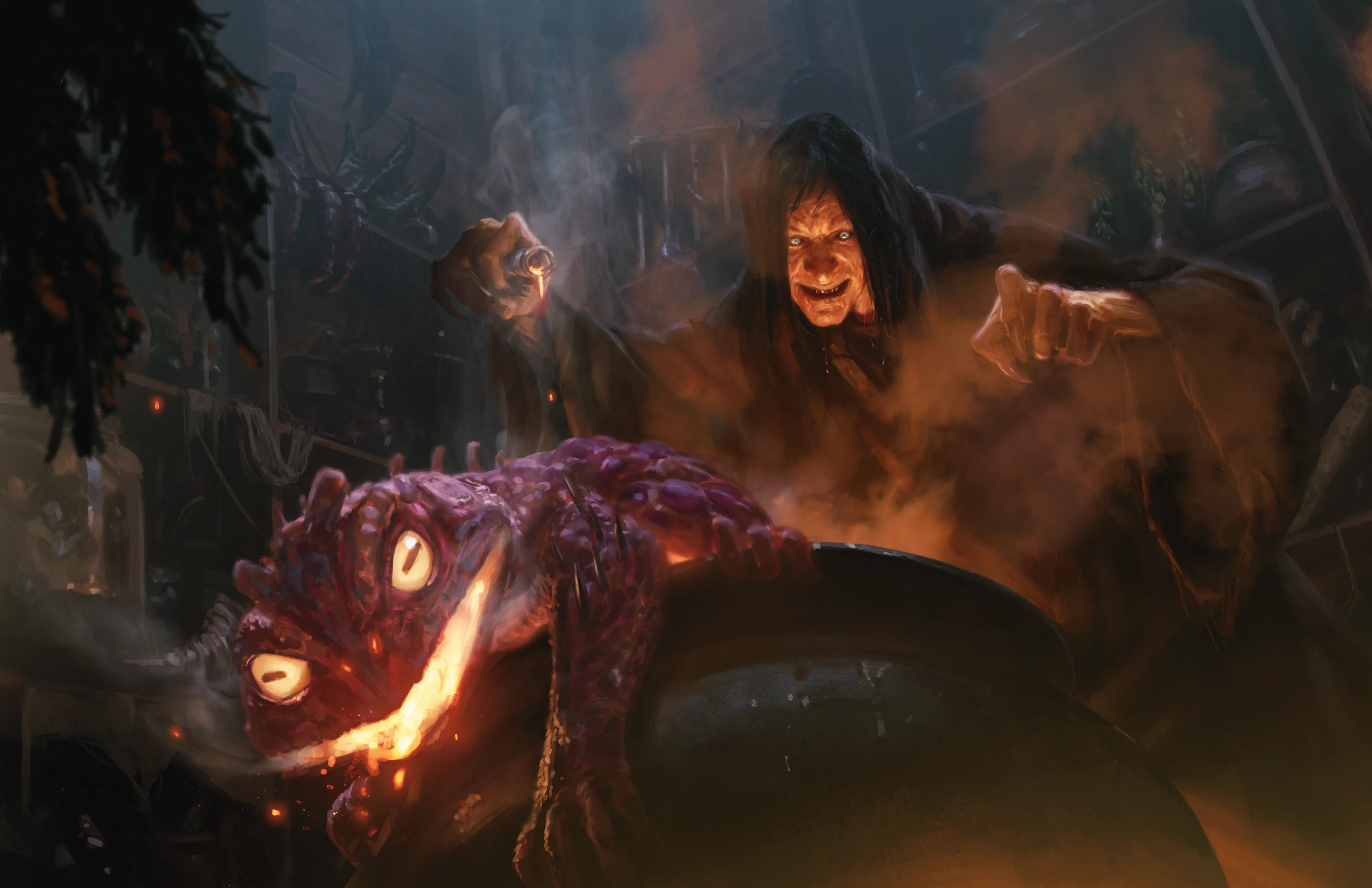 Baba Yaga invents a new creature - A fire-breathing Giant Toad