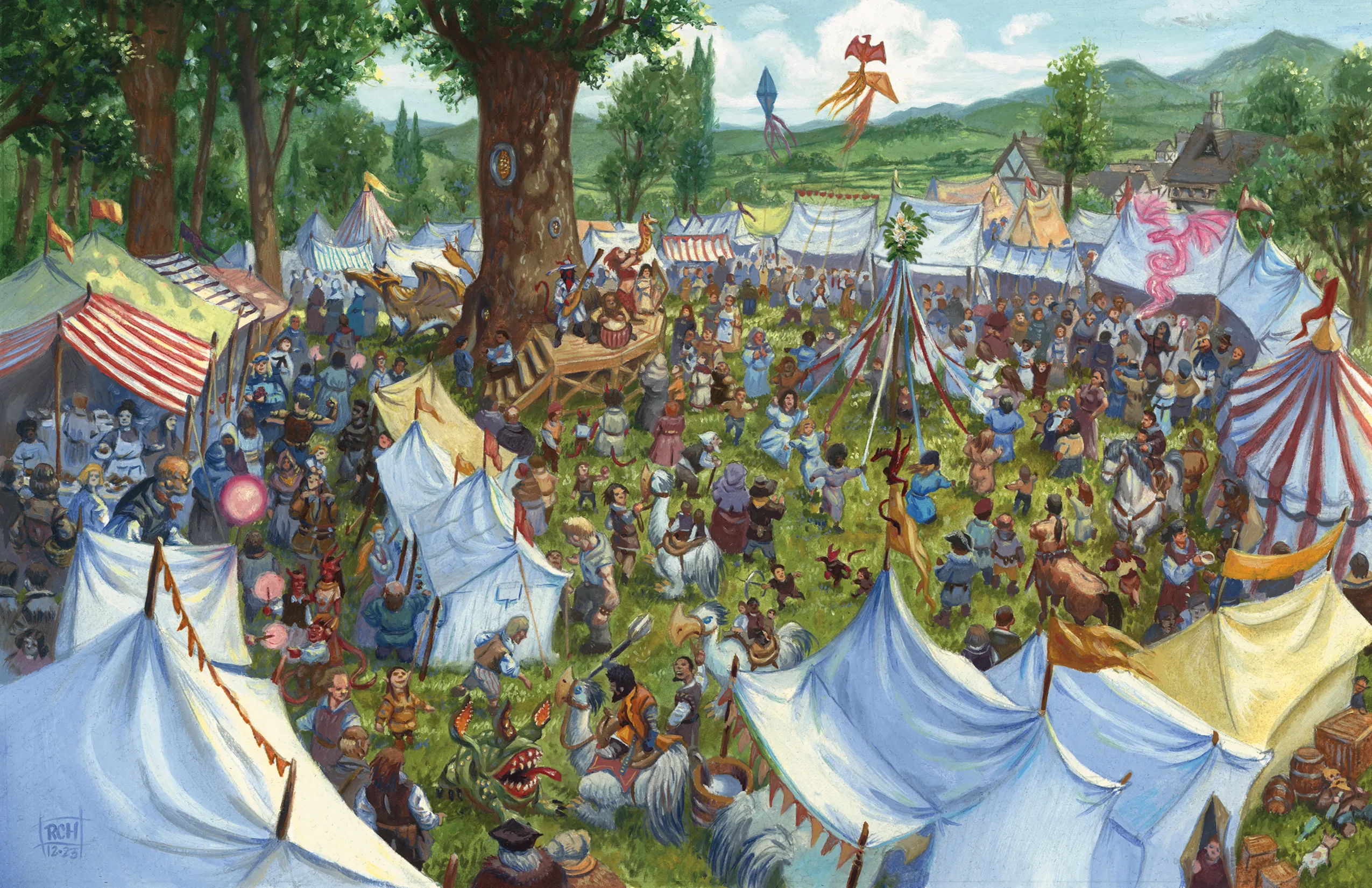 A hero's Bastion hosts a spring festival to which everyone is invited.