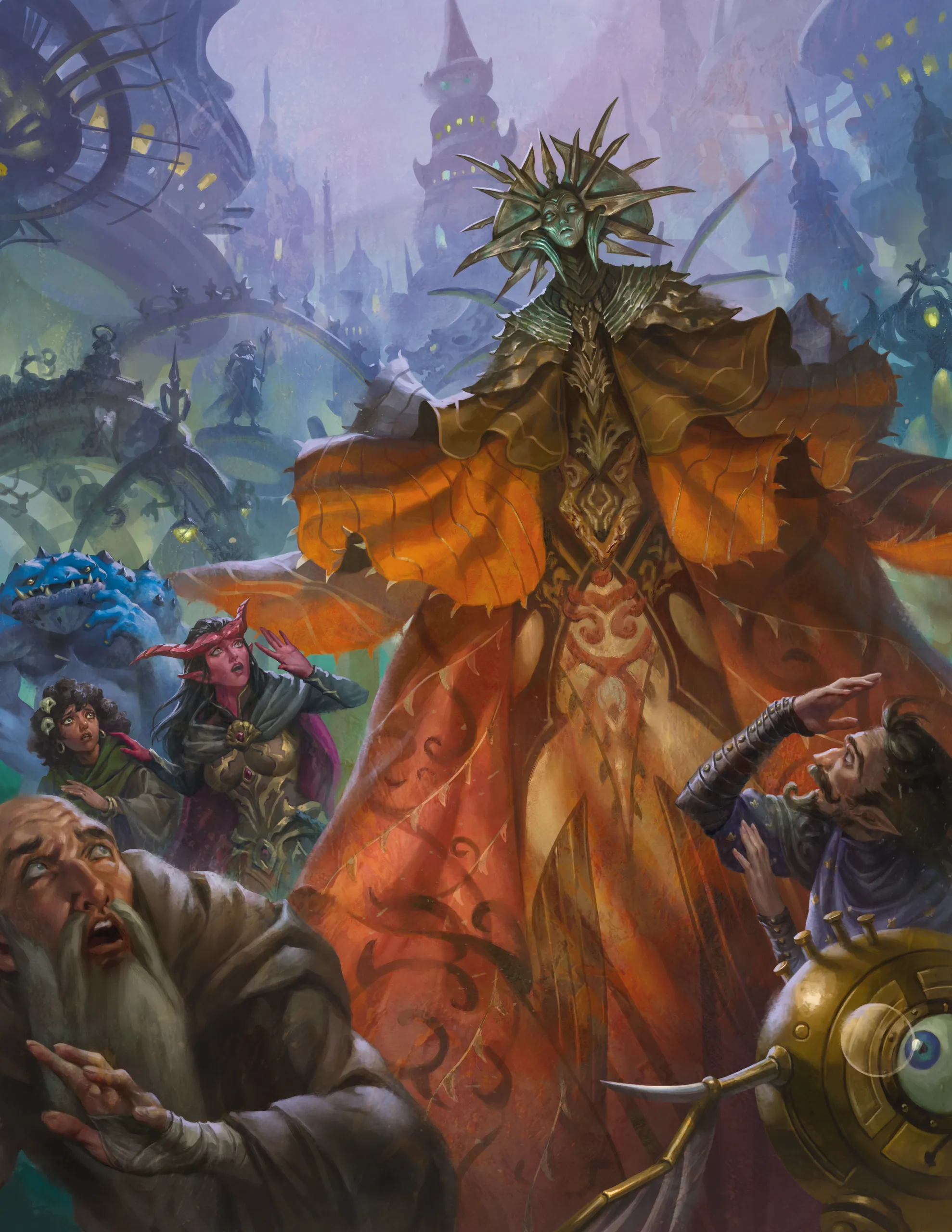 The Lady of Pain appears without warning in the bustling streets of Sigil, and the city's residents get out of her way.