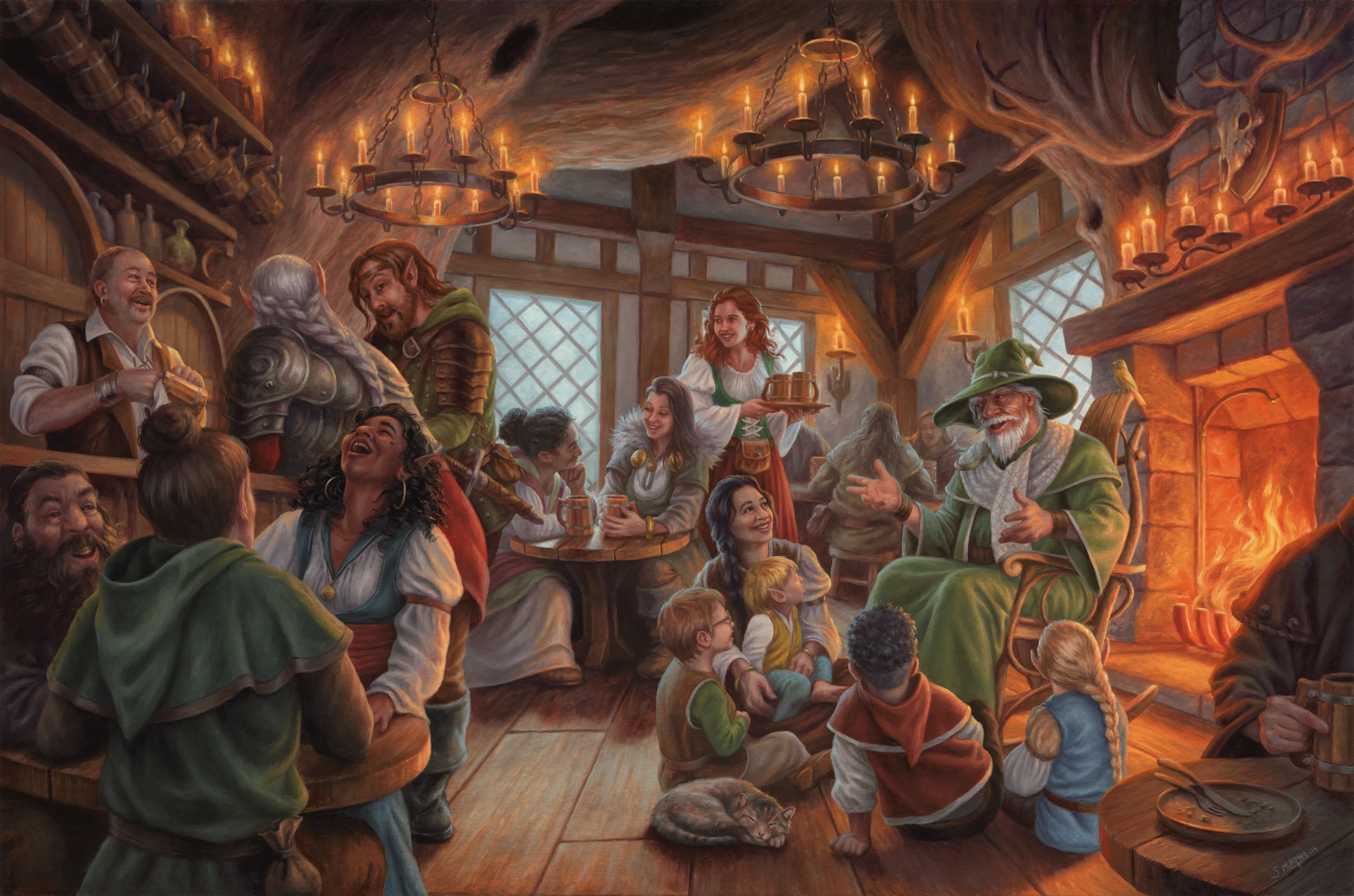 In the Dragonlance setting, Tanis and Tika call their local inn home: a place to see familiar faces like Fizban the Fabulous.