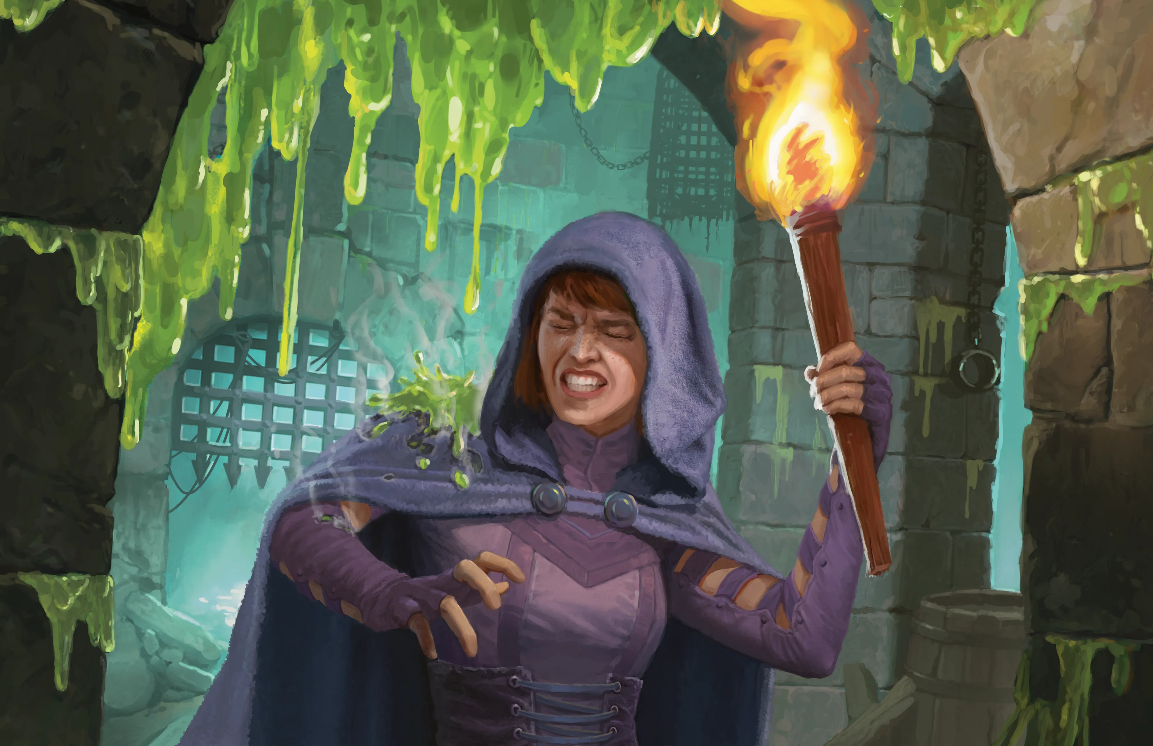 Sheila discovers that green slime is more dangerous than it looks.