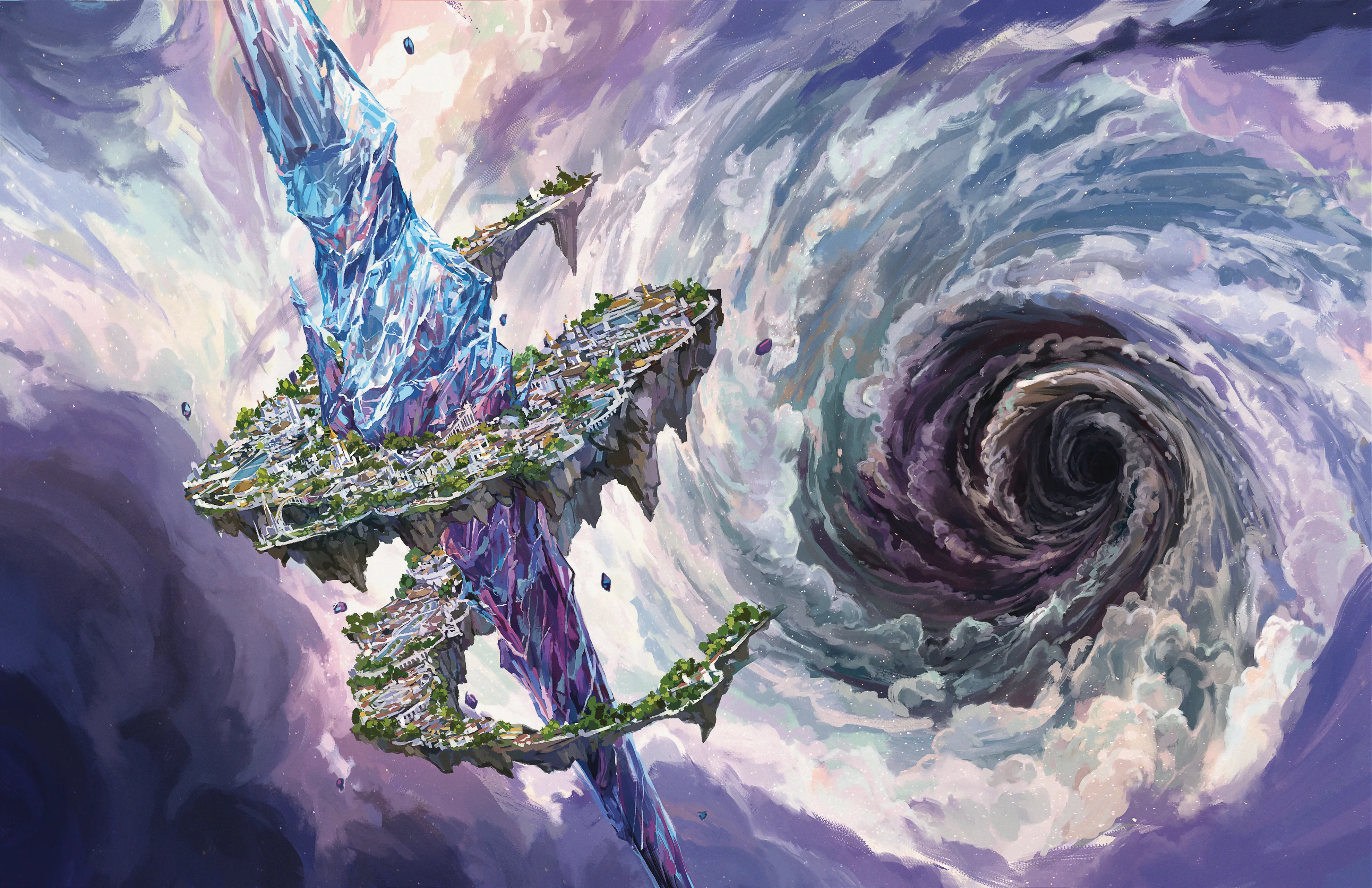 The Radiant Citadel is a refuge in the Ethereal Plane, despite its proximity to a raging ether cyclone.