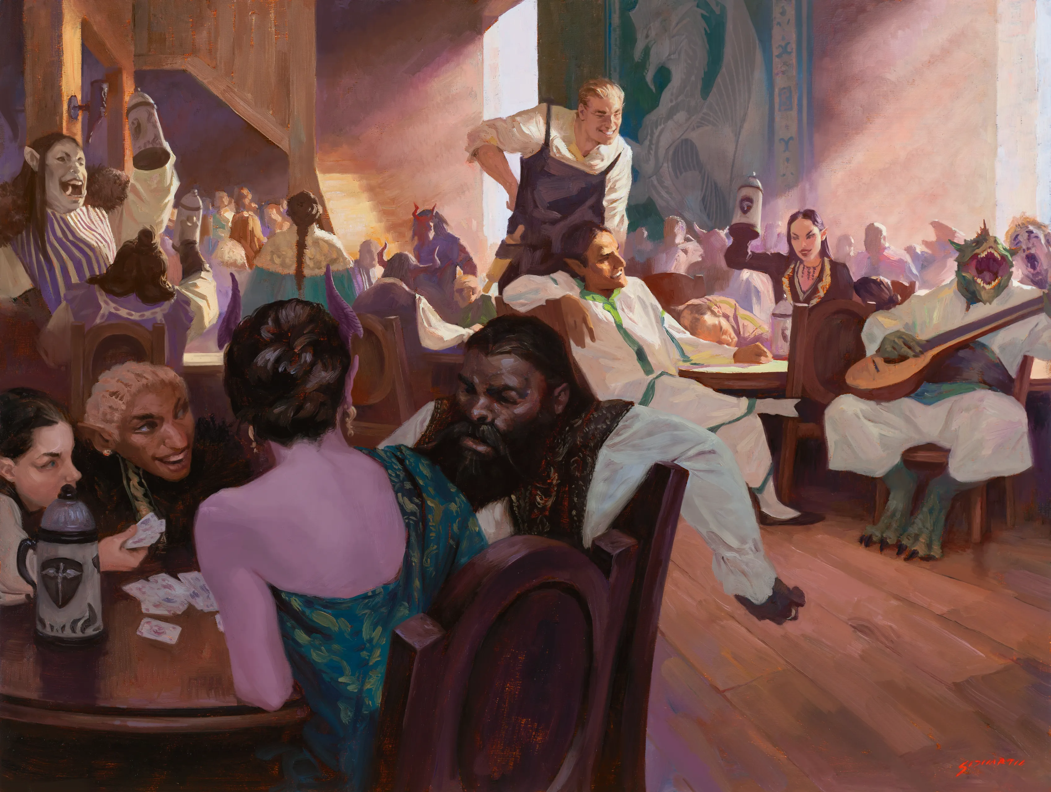 The Silver Dragon Inn is a lively hub of activity in Greyhawk's Foreign Quarter.