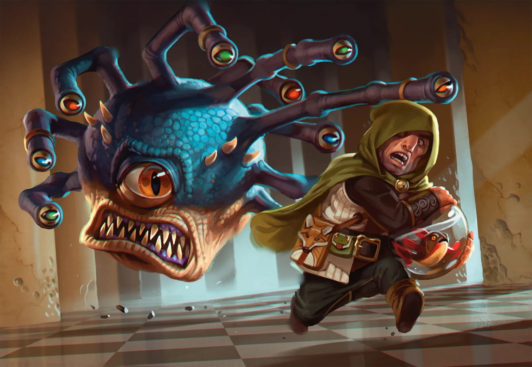 An ill-advised attempt to steal Xanathar's pet goldfish, Sylgar, leads to a heated chase.