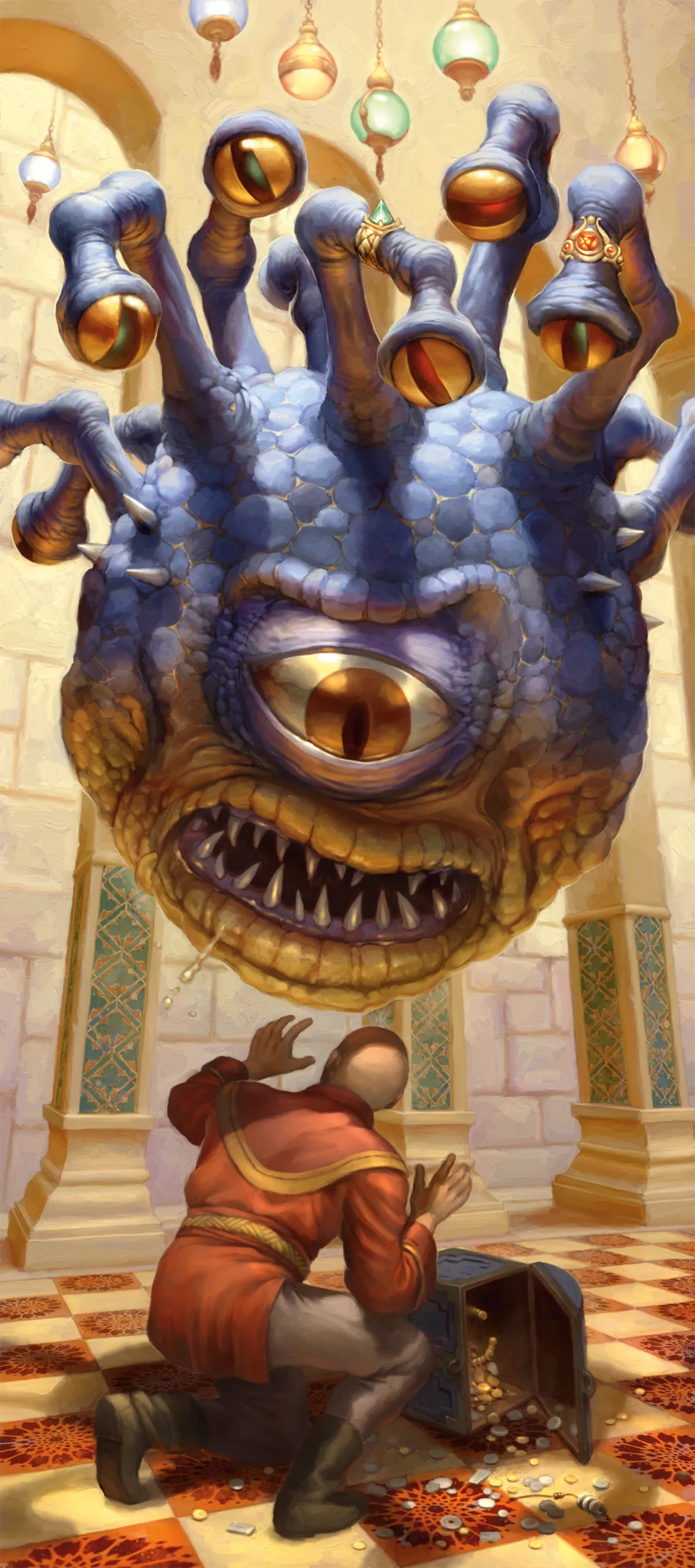 Xanathar is a tyrannical crime lord as well as a beholder.