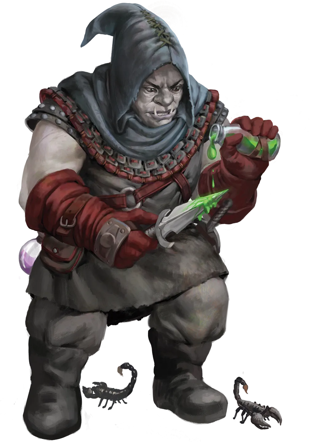 Zarak applies poison to his dagger.