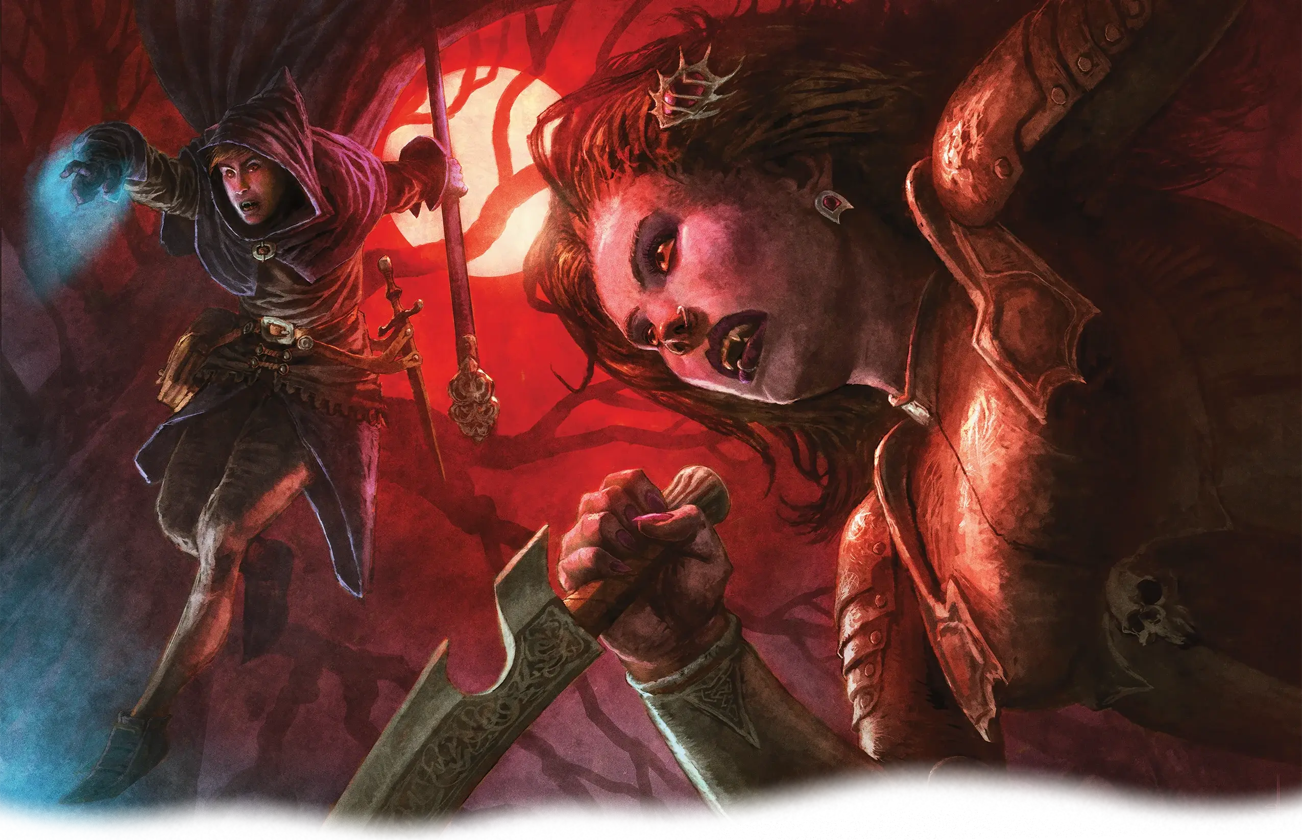 Dhampirs are living people who possess vampiric prowess but are cursed with macabre hunger.