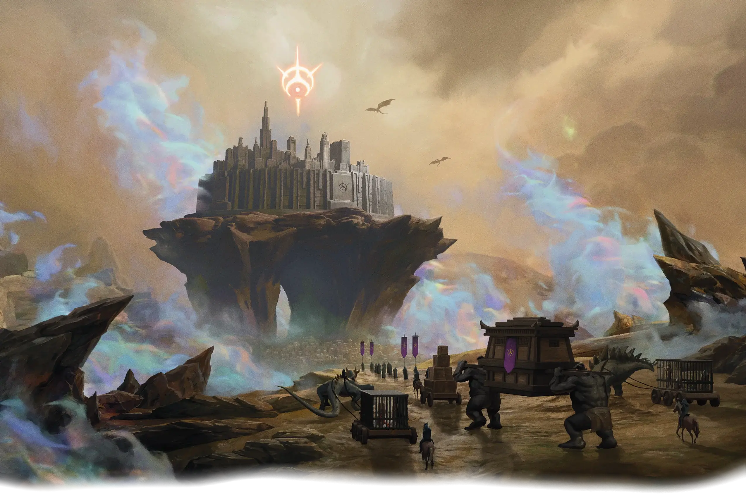 The Eye of Hazlik watches the city of Sly-Var and the approaching retinue of one of the Darklord™s apprentices