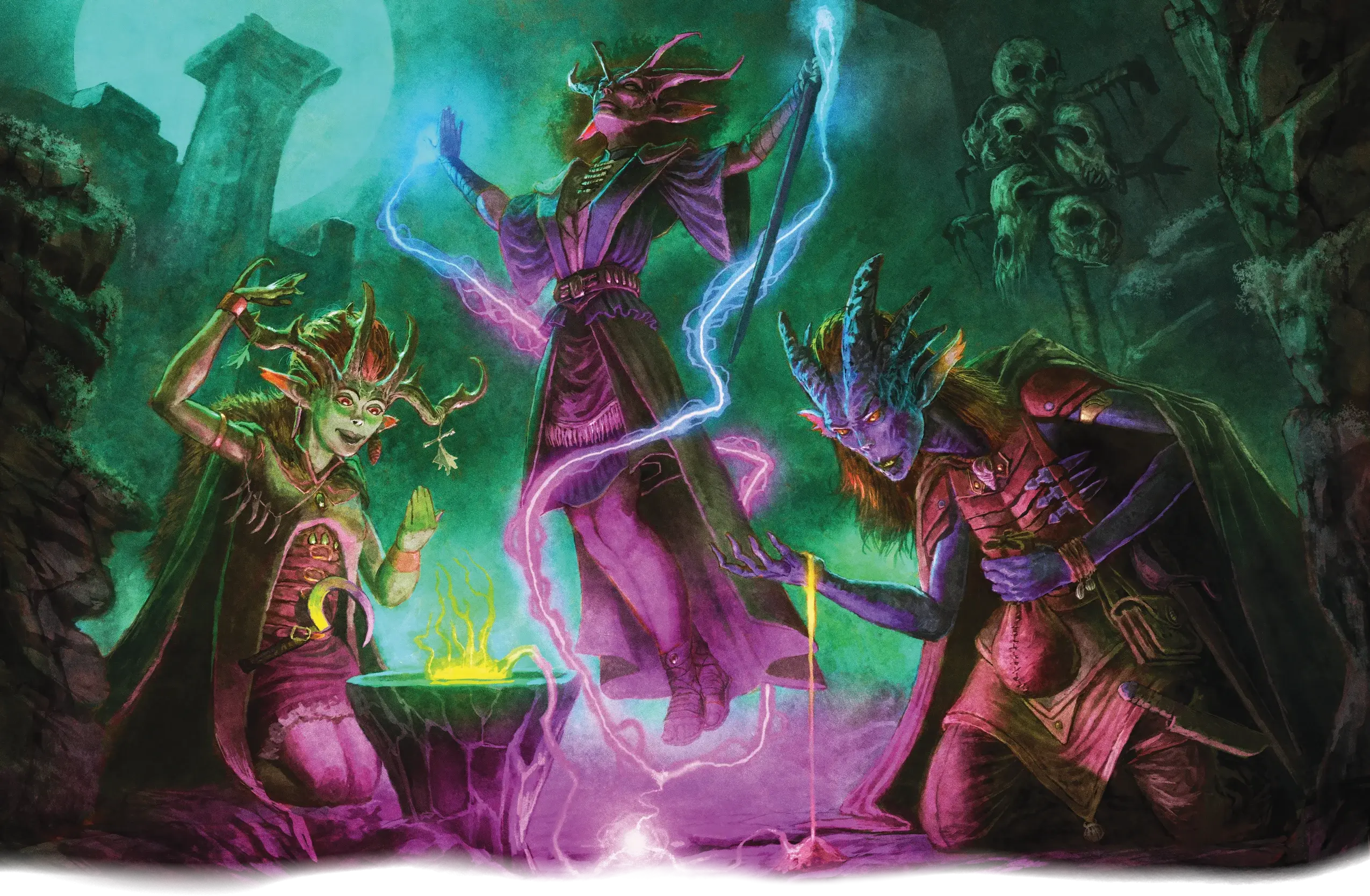 Hexbloods are individuals infused with fey magic as a result of eldritch energy or mysterious witchcraft.