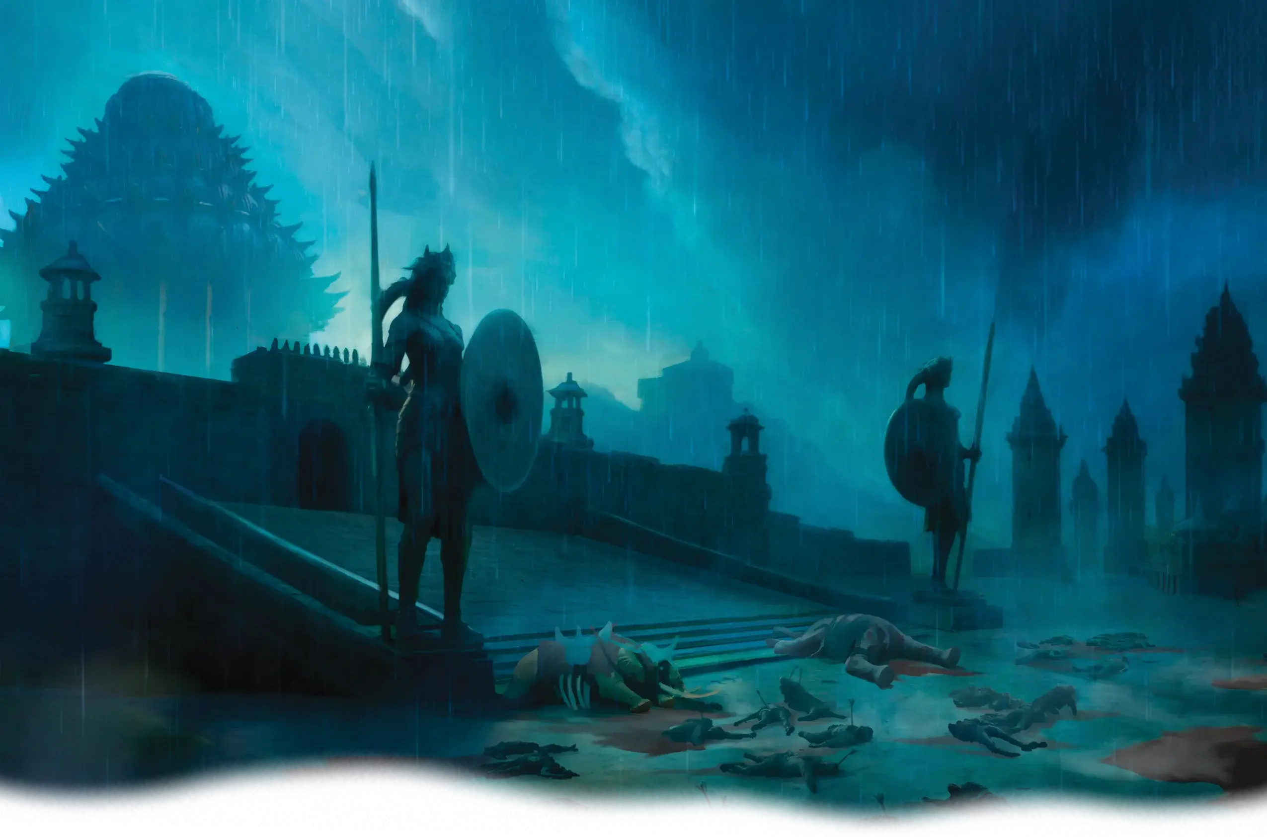 Evidence of the endless conflict between the Vasavadan siblings lies rotting before the Cerulean Citadel